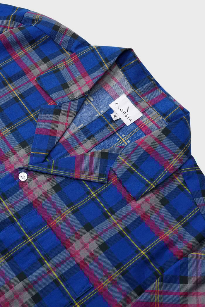 Mens Blue & Green Nightwear Shirt