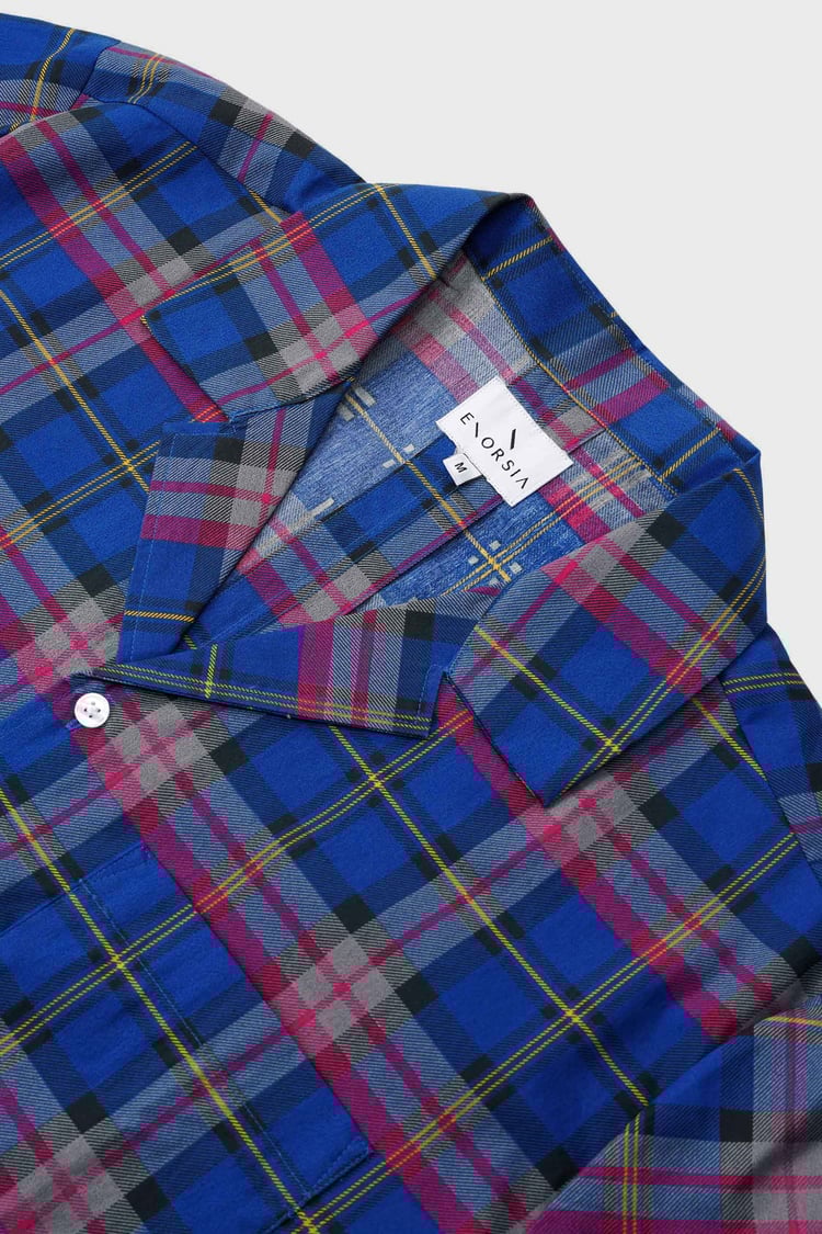 Mens Blue & Green Nightwear Shirt