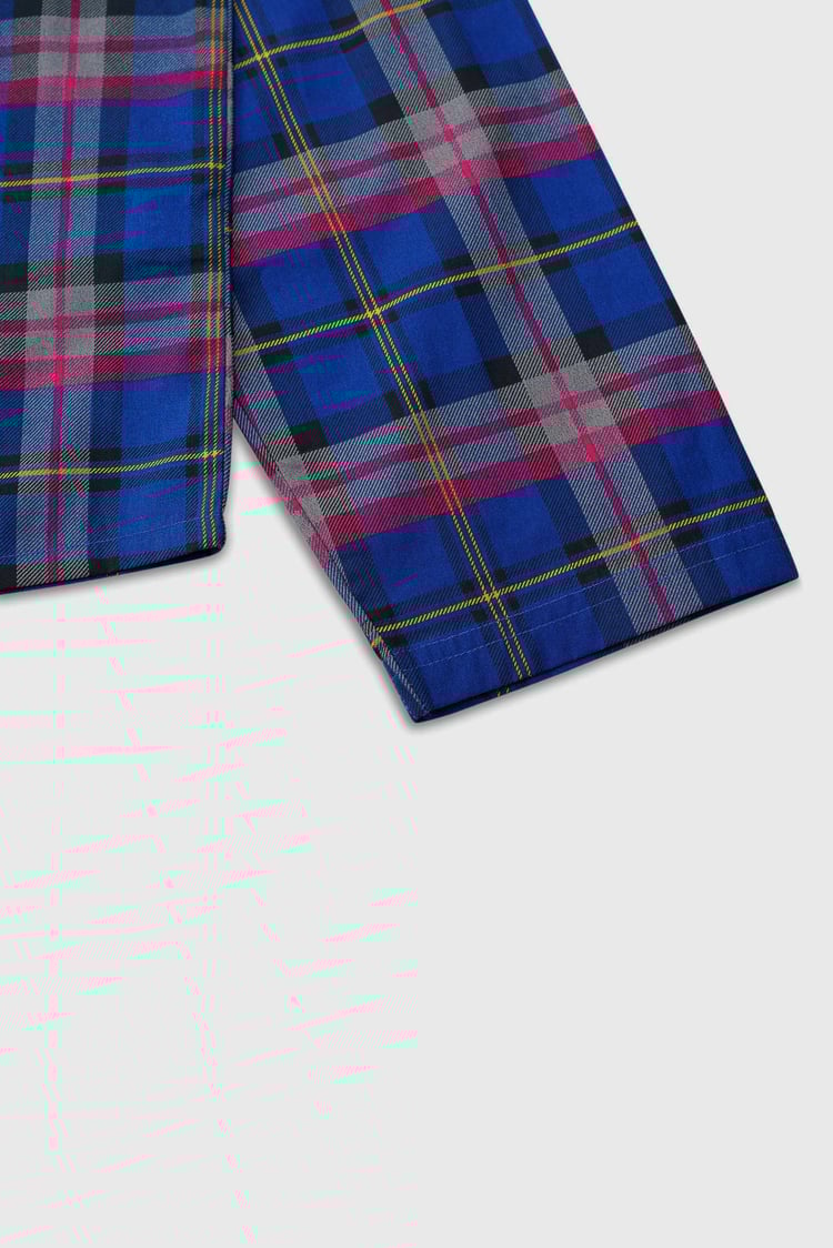 Mens Blue & Green Nightwear Shirt