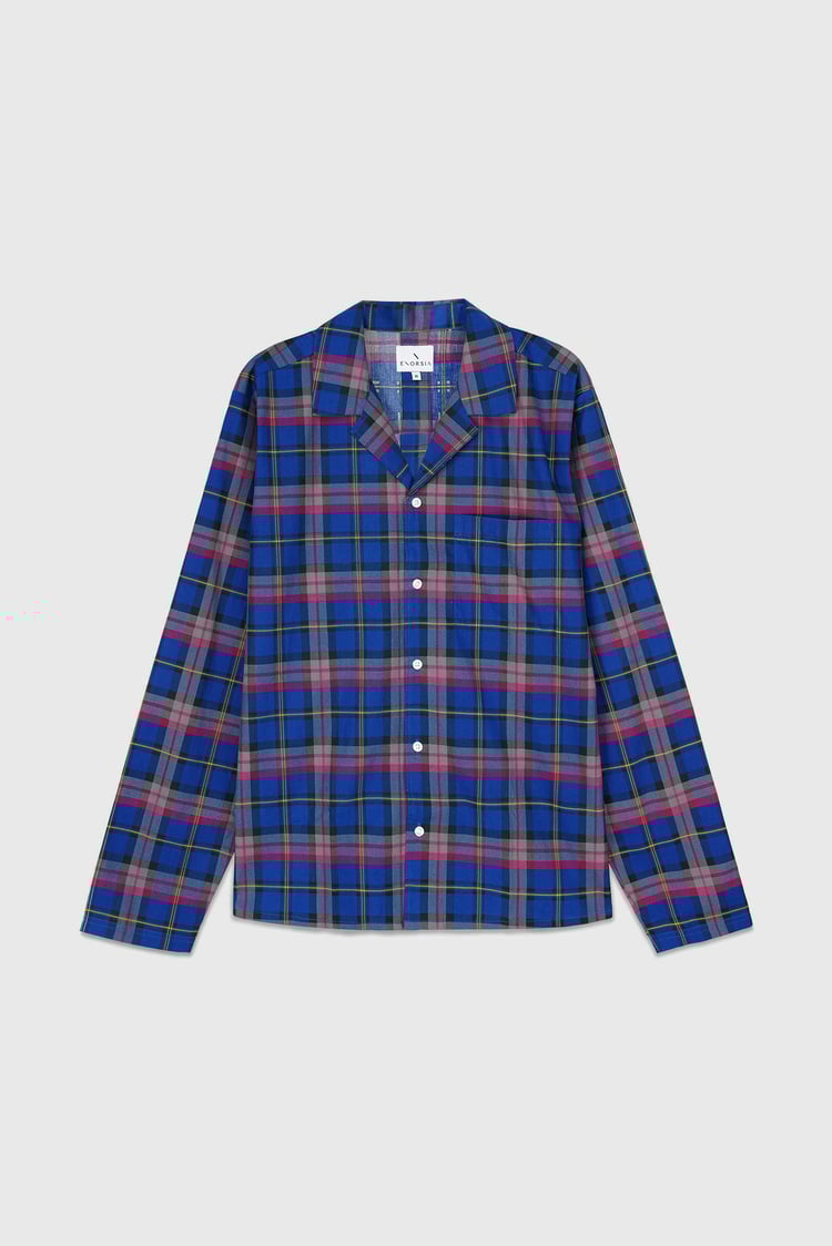 Mens Blue & Green Nightwear Shirt