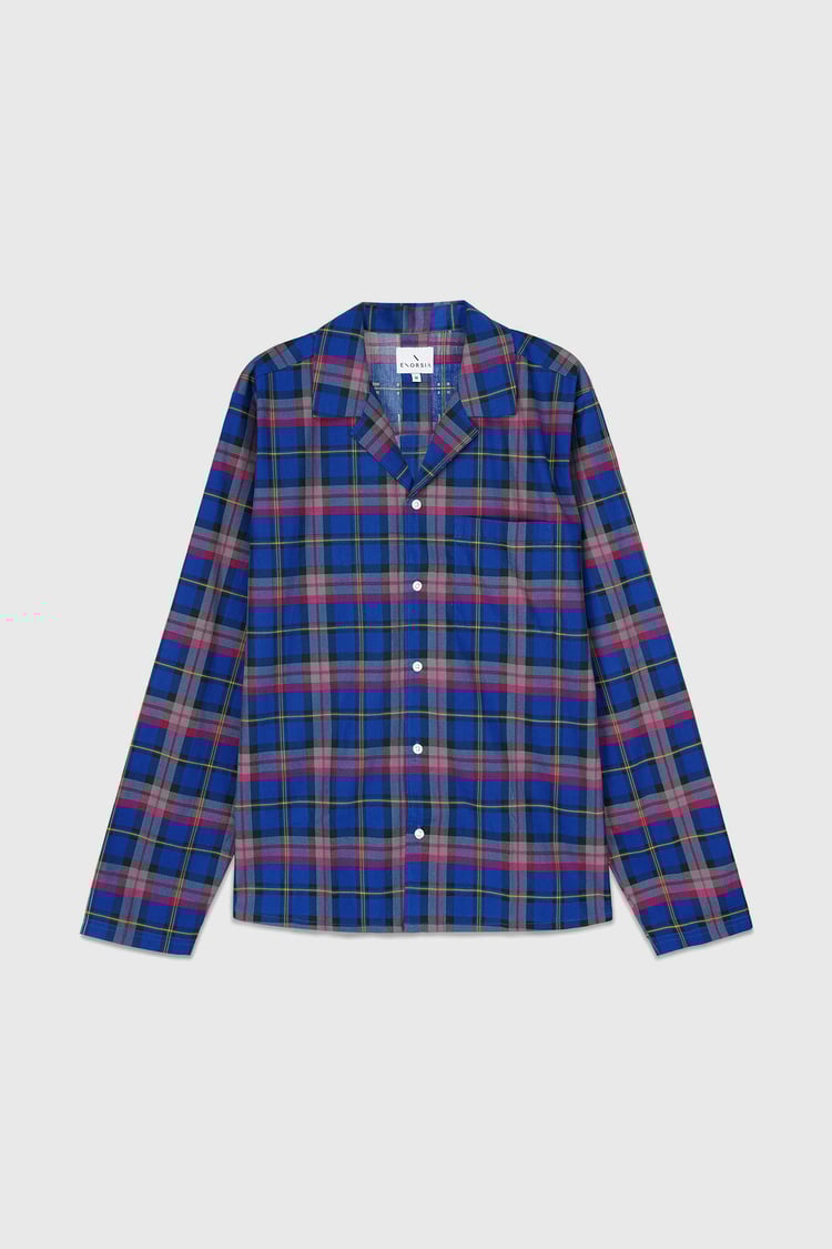 Mens Blue & Green Nightwear Shirt