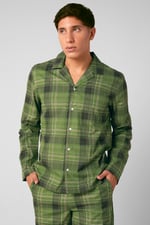 Mens Blue & Green Nightwear Shirt