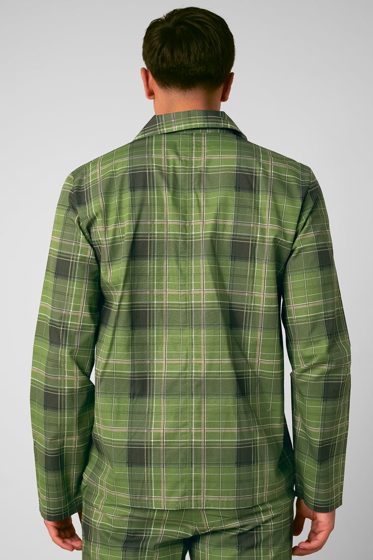 Mens Blue & Green Nightwear Shirt