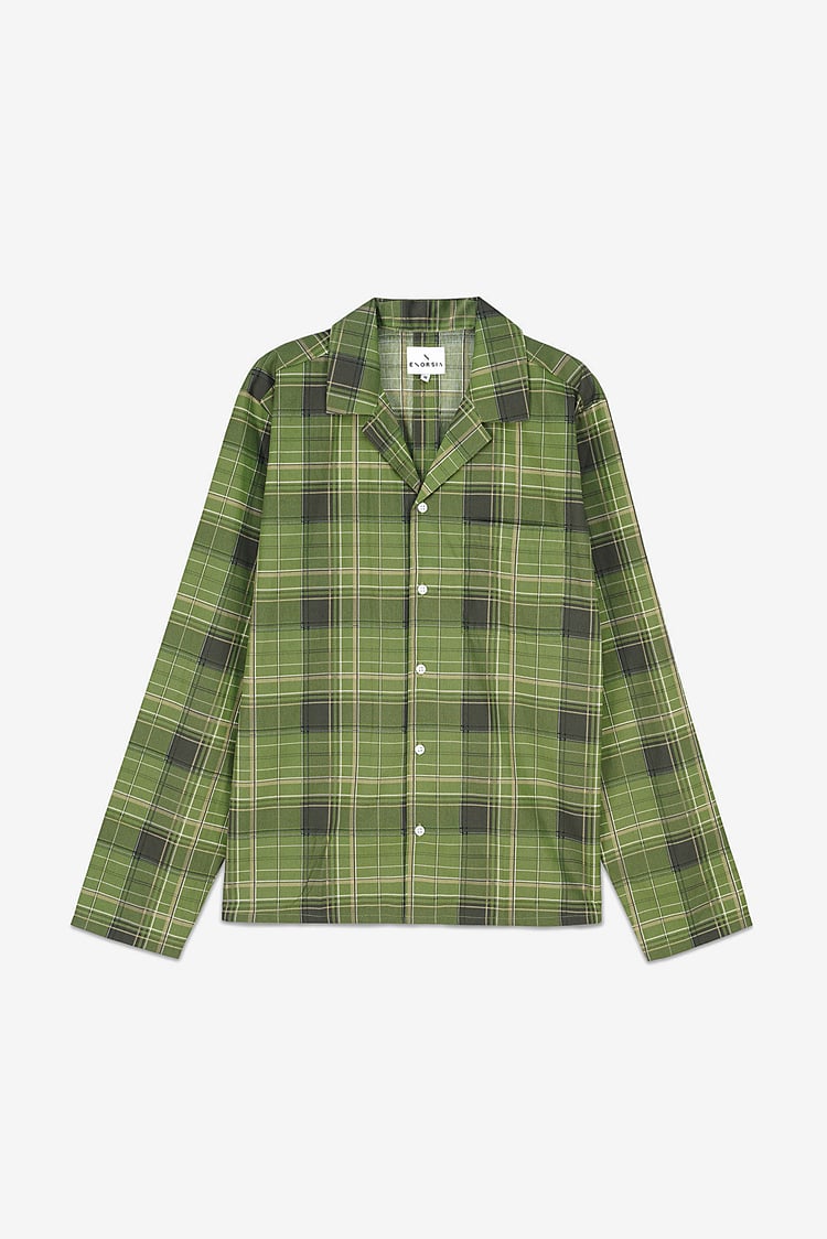 Mens Blue & Green Nightwear Shirt