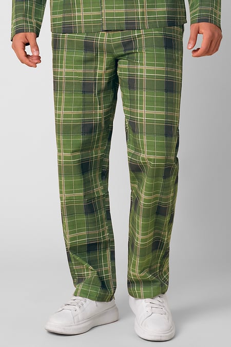Mens Woven Check Pyjamas Bottoms