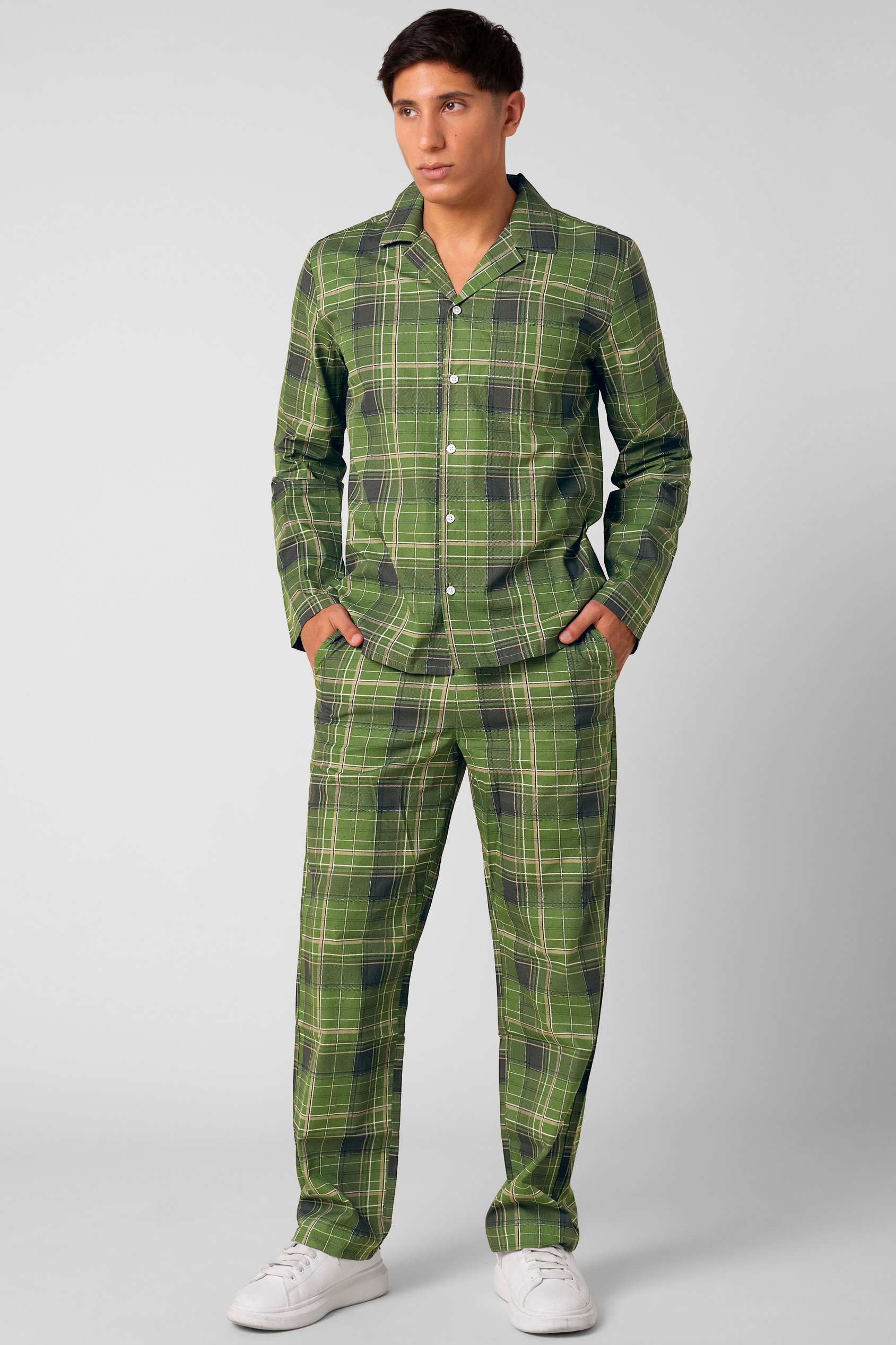 Mens Woven Check Pyjamas Bottoms