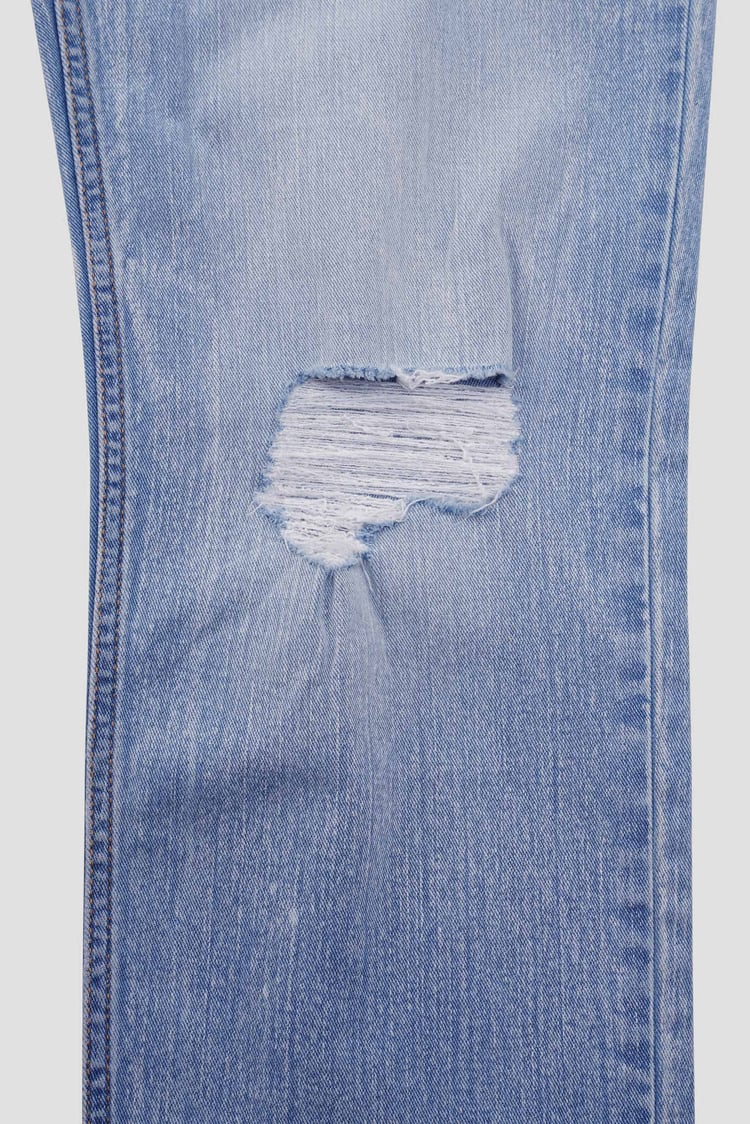 Womens Straight Fit Ripped Jeans