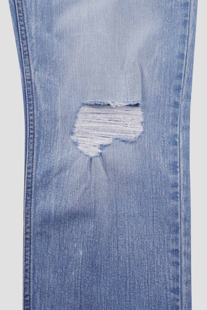 Womens Straight Fit Ripped Jeans