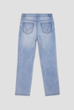 Womens Straight Fit Ripped Jeans