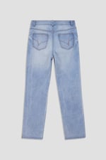 Womens Straight Fit Ripped Jeans