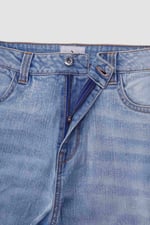 Womens Straight Fit Ripped Jeans