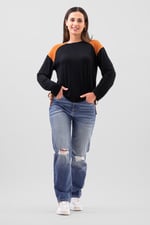 Womens Straight Fit Ripped Jeans