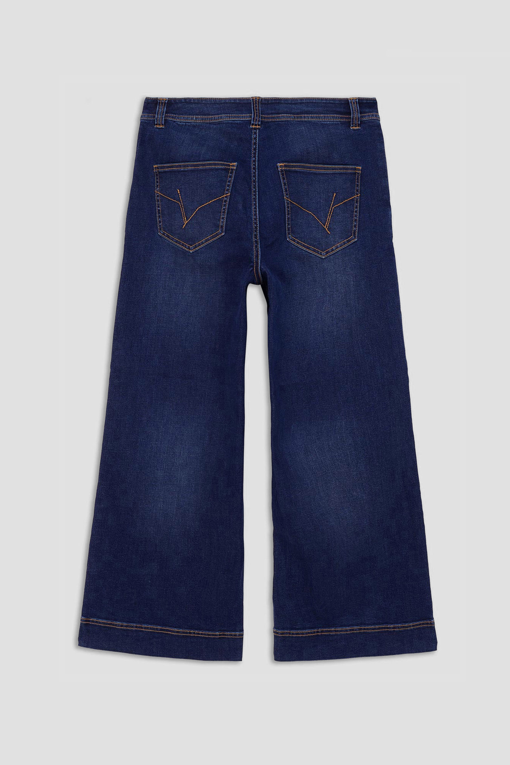 Womens High Waist Denim Culottes