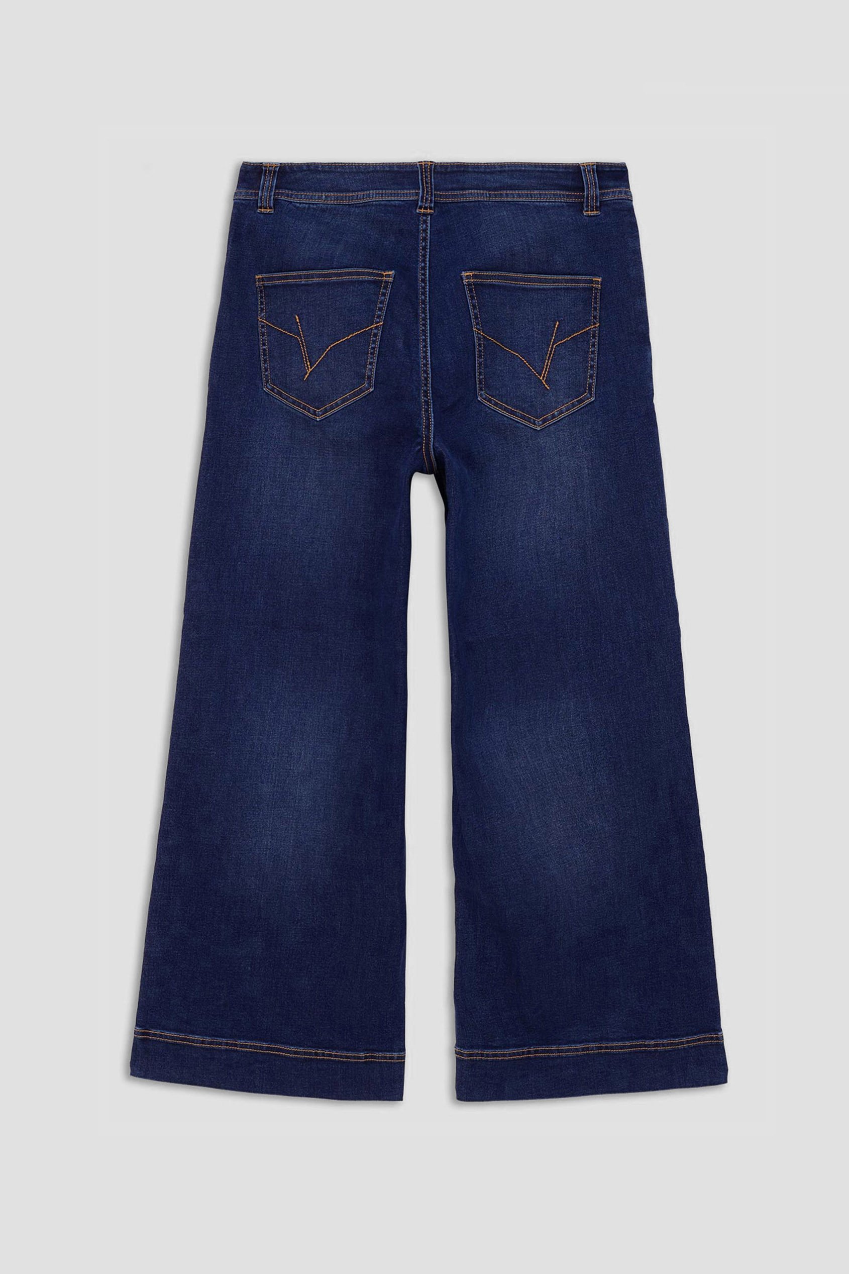 Womens High Waist Denim Culottes