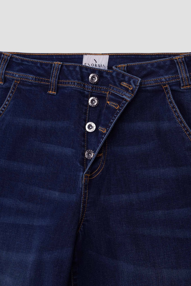 Womens High Waist Denim Culottes