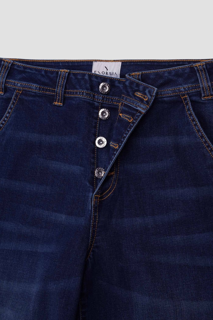 Womens High Waist Denim Culottes