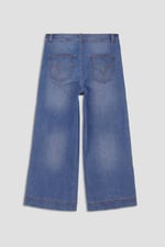 Womens High Waist Denim Culottes