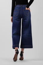 Womens High Waist Denim Culottes