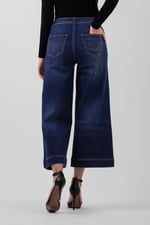Womens High Waist Denim Culottes