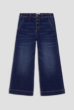 Womens High Waist Denim Culottes