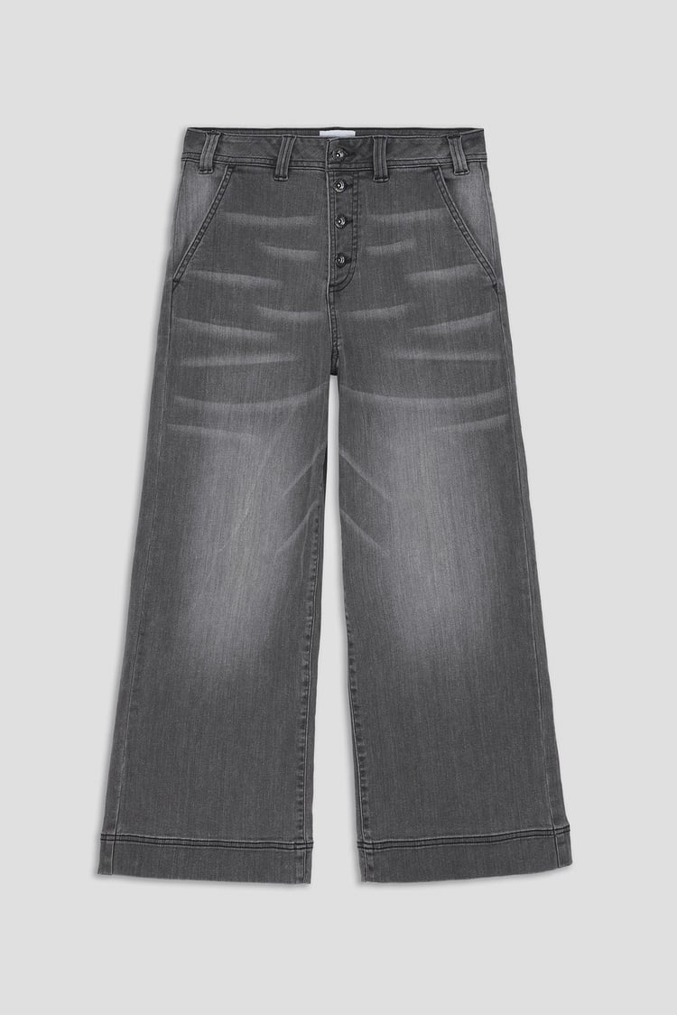 Womens Wide Leg Grey Culottes