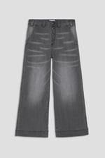 Womens Wide Leg Grey Culottes