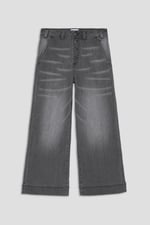 Womens Wide Leg Grey Culottes