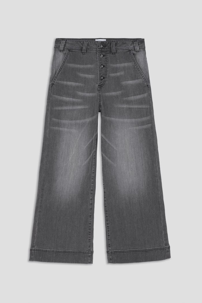 Womens Wide Leg Grey Culottes