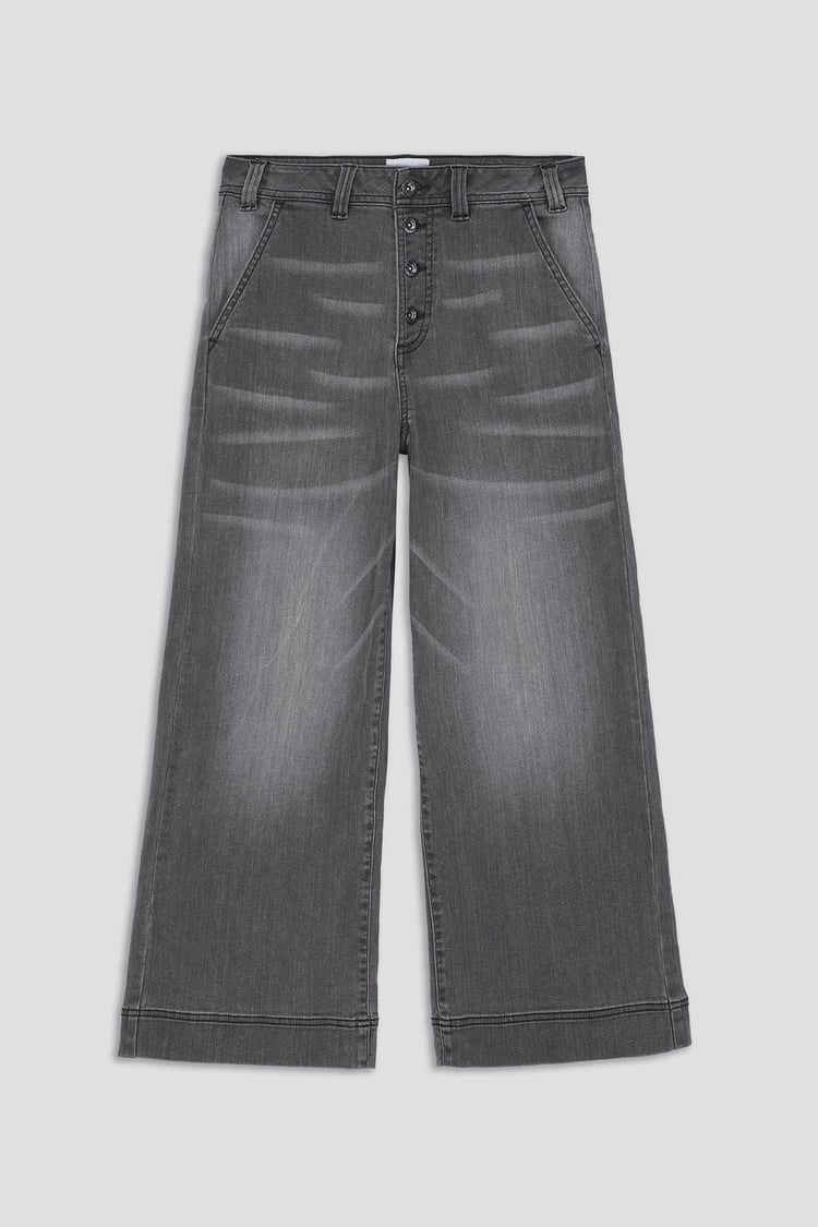 Womens Wide Leg Grey Culottes