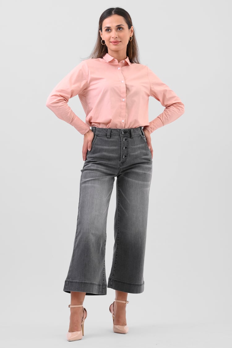 Womens Wide Leg Grey Culottes