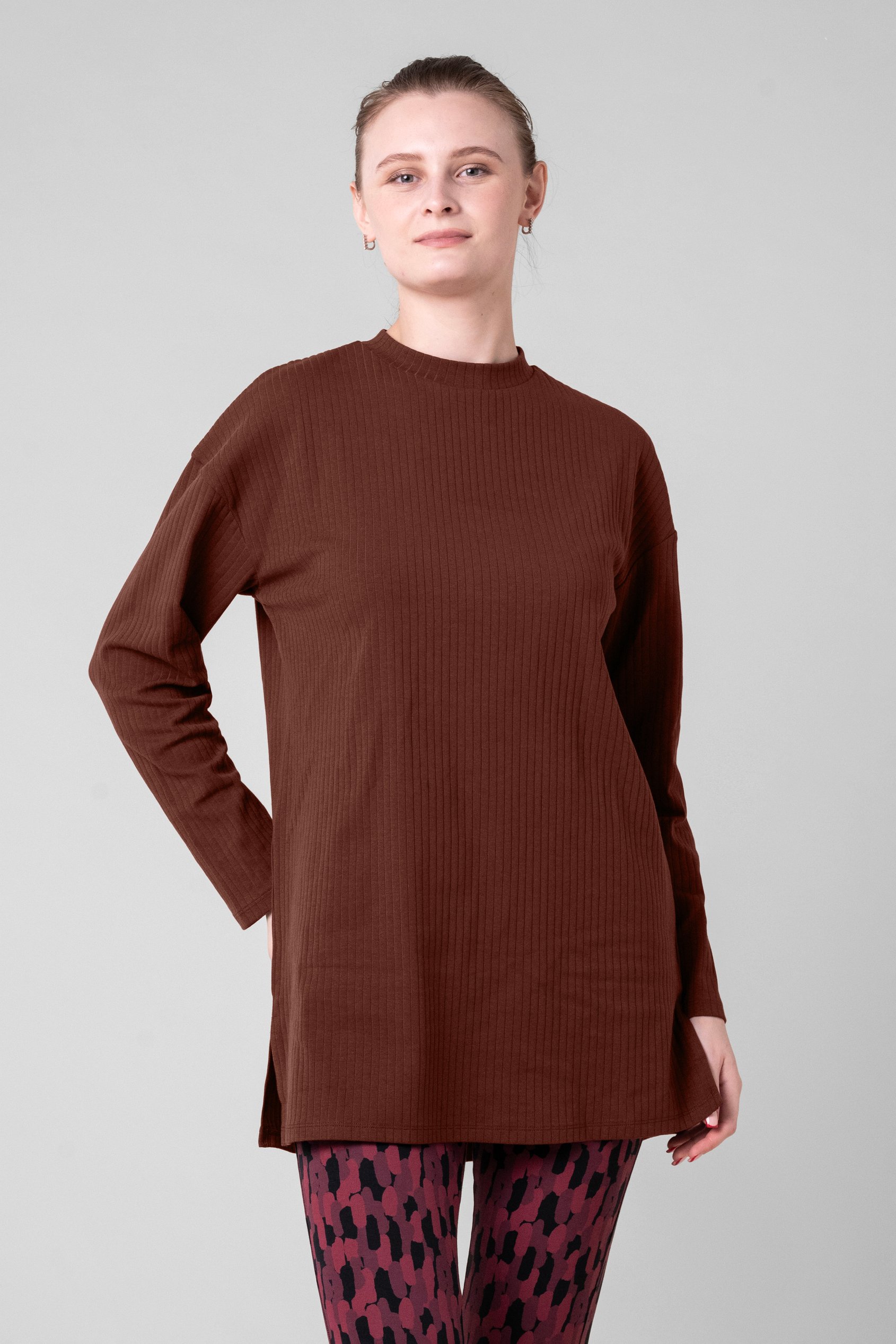 Women Oversize Texture Rib Tops