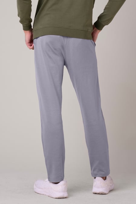 Grey Slim Fit Jersey Trouser With Drawcord