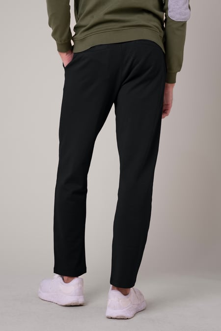 Black Slim Fit Jersey Trouser With Drawcord