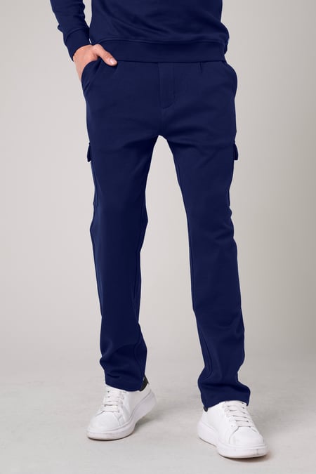 Mens Green Slim Fit Cargo Trouser