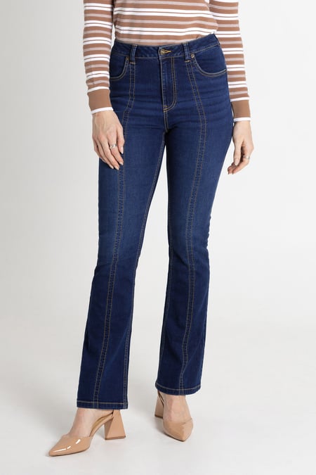Deep Blue Lift Skinny And Shape Low Rise Flared Jeans