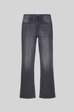 Womens Grey Stretch Flare Jeans
