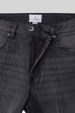 Womens Grey Stretch Flare Jeans