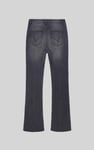 Womens Grey Stretch Flare Jeans