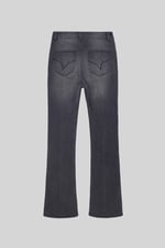 Womens Grey Stretch Flare Jeans