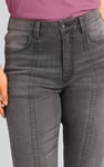 Womens Grey Stretch Flare Jeans