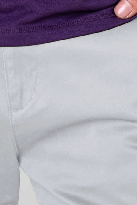 Mens White Tapered Stretch Chino Trouser