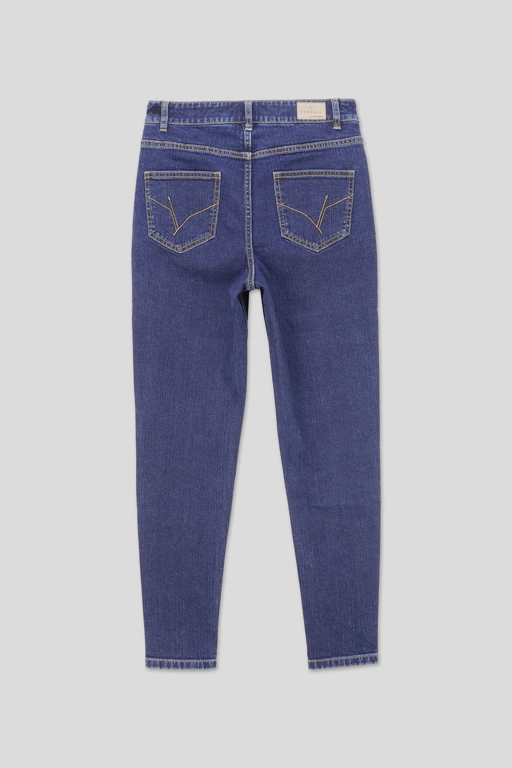 Womens Blue Tapared Leg Jeans