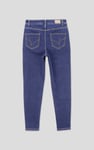 Womens Blue Tapared Leg Jeans