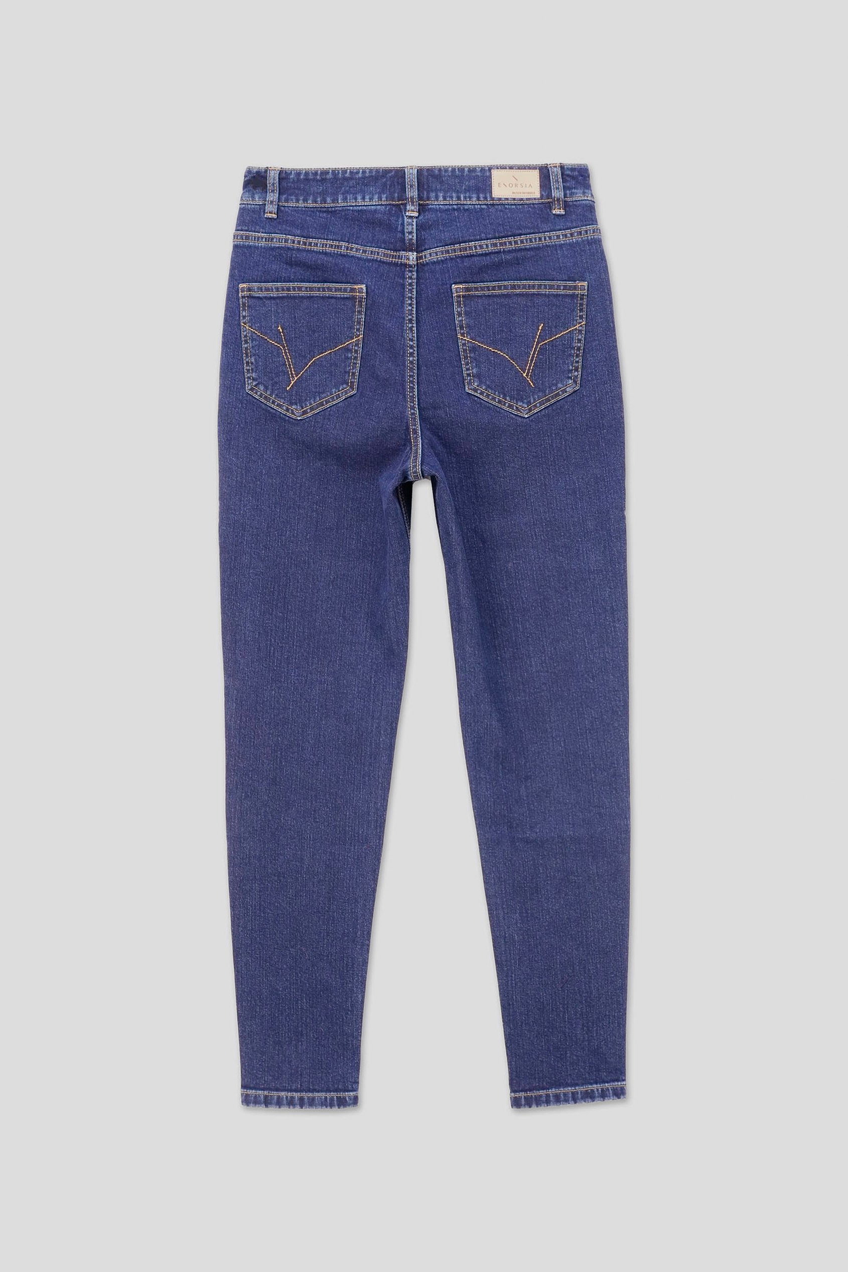 Womens Blue Tapared Leg Jeans