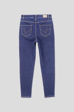 Womens Blue Tapared Leg Jeans