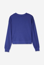 Button Shoulder Crewneck Sweatshirt