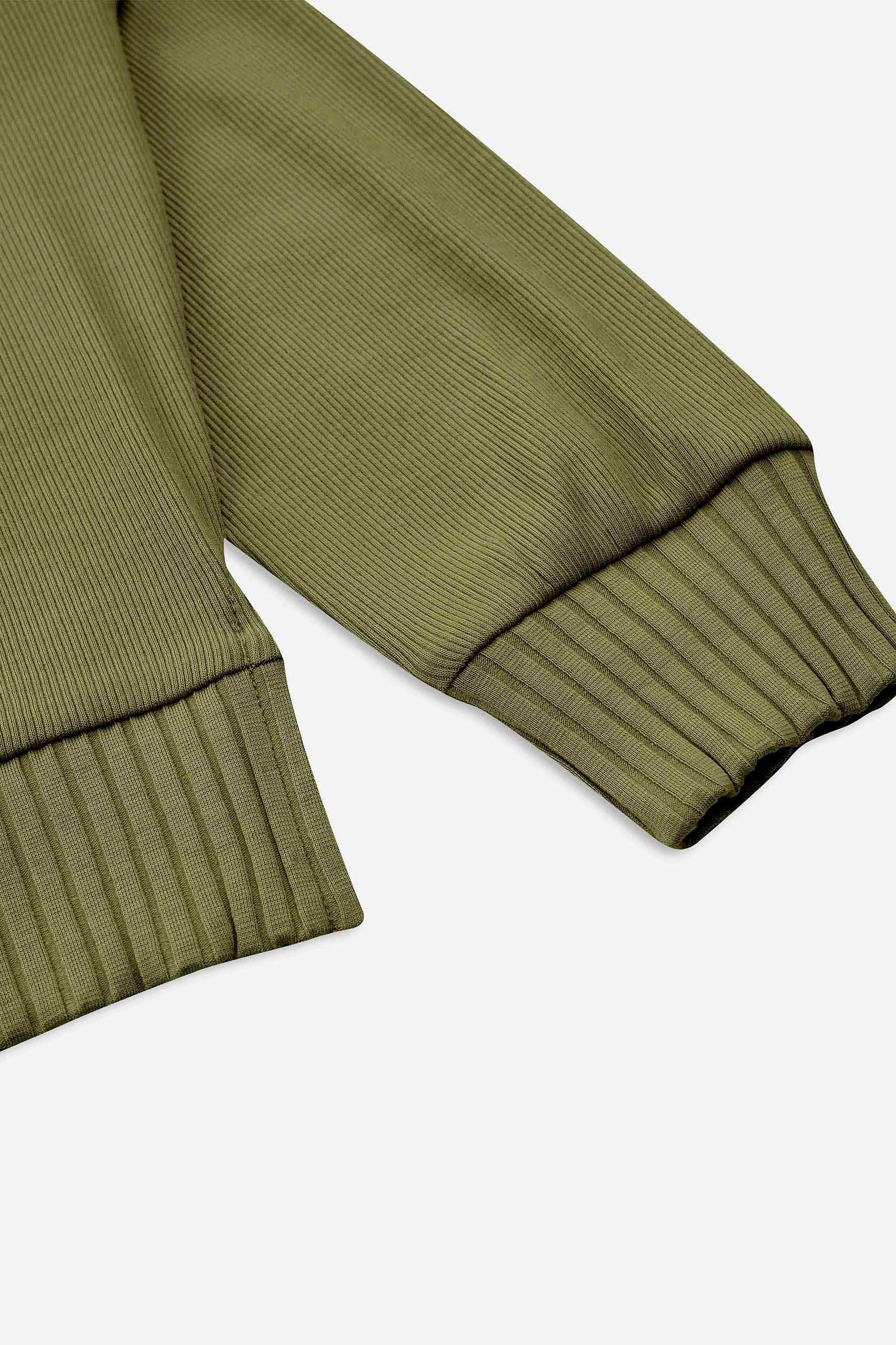 Button Shoulder Crewneck Sweatshirt