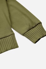 Button Shoulder Crewneck Sweatshirt