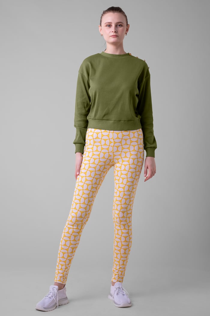 Button Shoulder Crewneck Sweatshirt