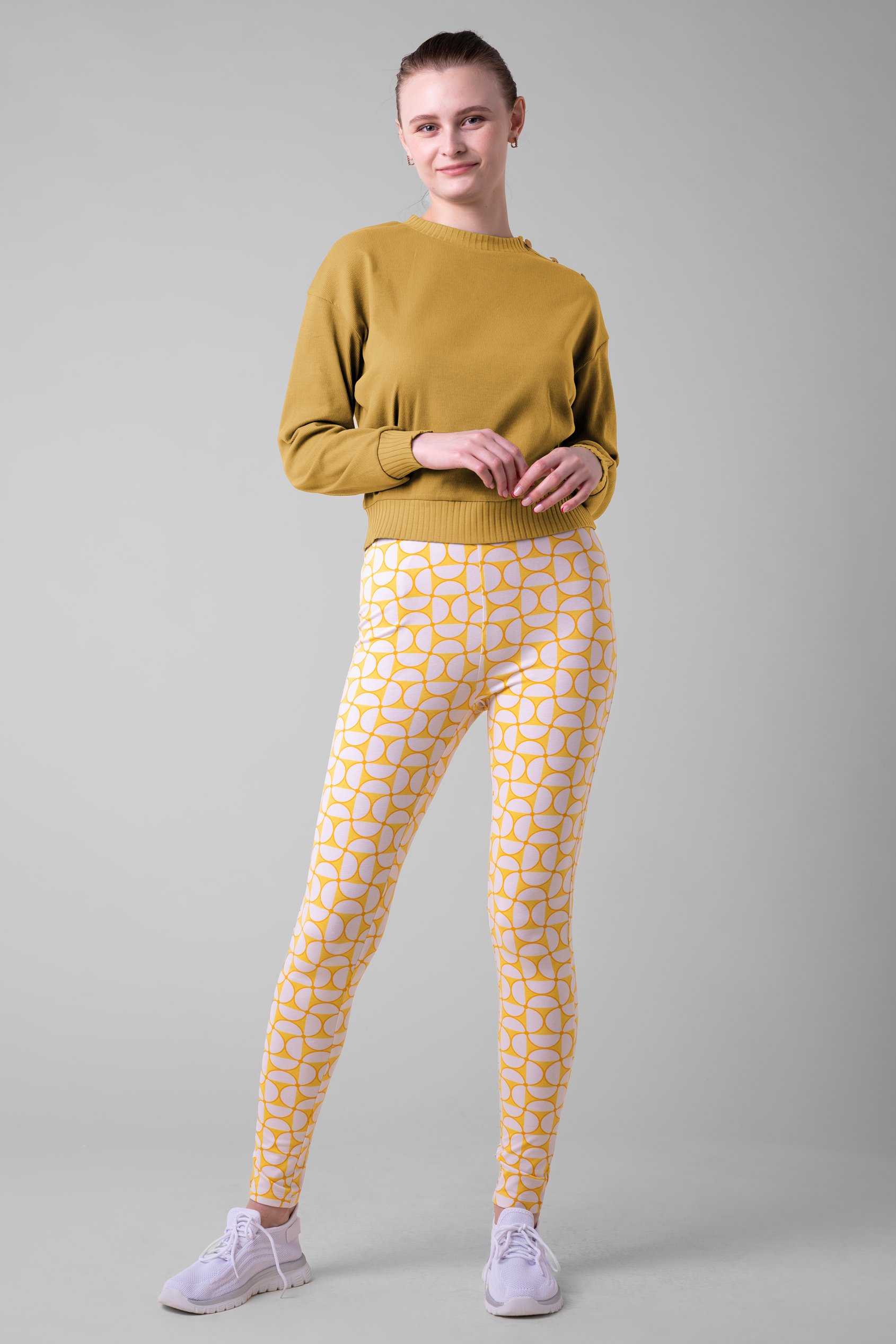 Button Shoulder Crewneck Sweatshirt